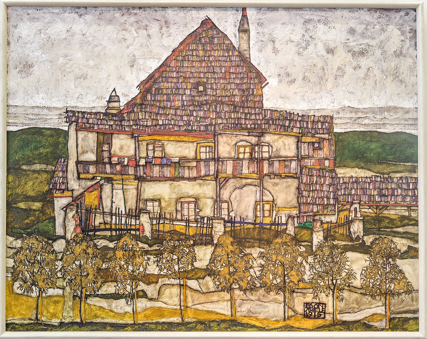 House with Shingles by Egon Scheile